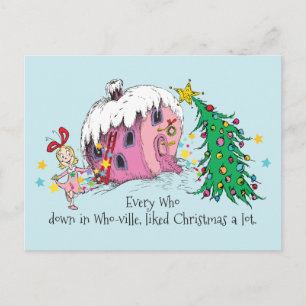 Dr. Seuss Every Who in Who-ville, liked Christma Holiday Postcard
