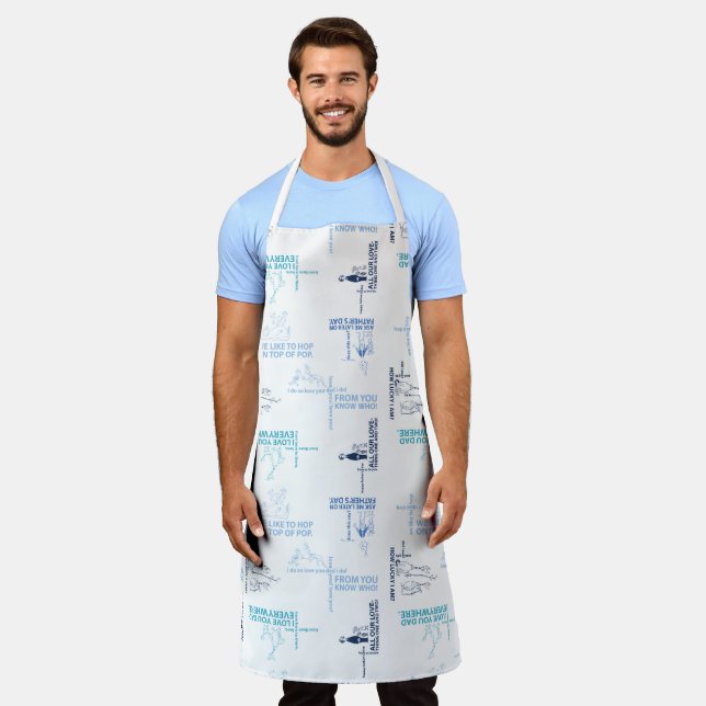 Dr. Seuss | Father's Day Quote Pattern Apron (Worn)
