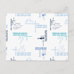 Dr. Seuss   Father's Day Quote Pattern Postcard