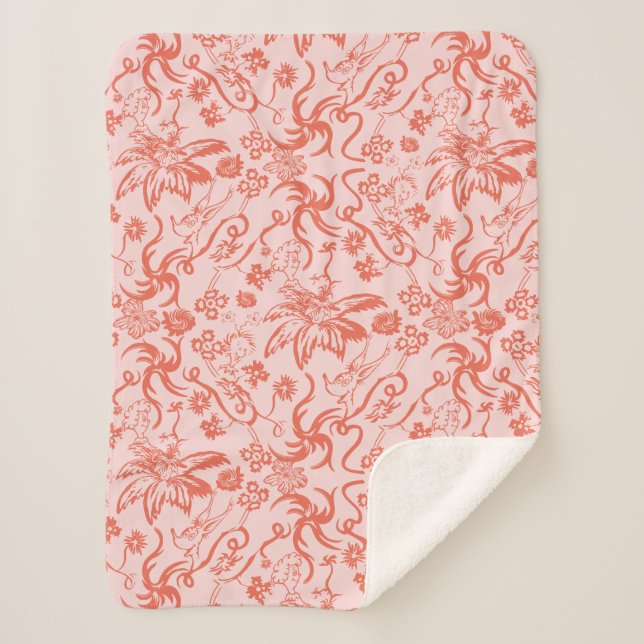 Dr. Seuss | Floral Mother's Day Pattern Sherpa Blanket (Front)
