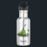 Dr. Seuss | Green Eggs and Ham 532 Ml Water Bottle<br><div class="desc">This officially licensed Dr. Seuss design features a fun, classic illustration of the iconic green eggs and ham on a platter. The artwork highlights the famous green ham with a fork resting inside, alongside the bouncing green eggs, and is finished with the simple word "ham" and the authentic Dr. Seuss...</div>