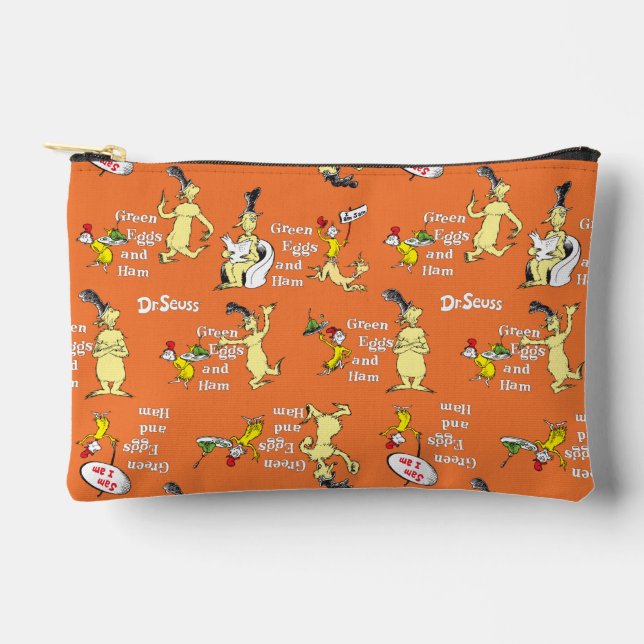 Dr. Seuss Green Eggs and Ham Character Pattern Accessory Pouch (Front)