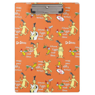 Dr. Seuss Green Eggs and Ham Character Pattern Clipboard