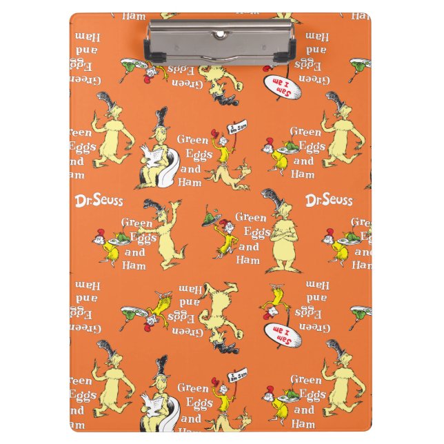 Dr. Seuss Green Eggs and Ham Character Pattern Clipboard (Front)