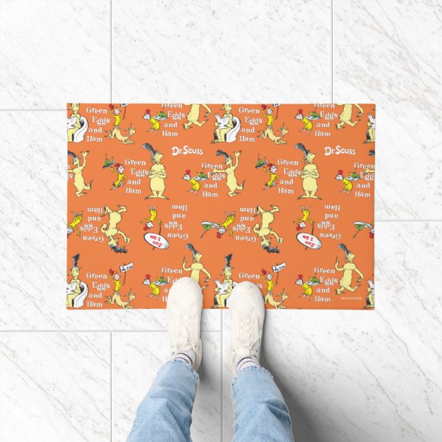 Dr. Seuss Green Eggs and Ham Character Pattern Doormat (Indoor)