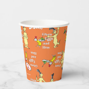 Dr. Seuss Green Eggs and Ham Character Pattern Paper Cups