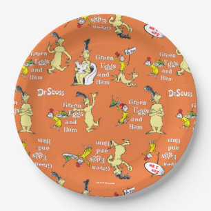 Dr. Seuss Green Eggs and Ham Character Pattern Paper Plate