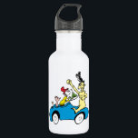Dr. Seuss Green Eggs and Ham Characters in Car 532 Ml Water Bottle<br><div class="desc">This officially licensed Dr. Seuss merchandise features a classic illustration from the beloved book, Green Eggs and Ham. The design showcases the persistent Sam-I-Am offering his famous green eggs and ham on a platter to the frustrated Guy-Am-I. They are depicted riding together in a whimsical car, accompanied by a small...</div>