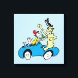 Dr. Seuss Green Eggs and Ham Characters in Car Canvas Print<br><div class="desc">This officially licensed Dr. Seuss merchandise features a classic illustration from the beloved book, Green Eggs and Ham. The design showcases the persistent Sam-I-Am offering his famous green eggs and ham on a platter to the frustrated Guy-Am-I. They are depicted riding together in a whimsical car, accompanied by a small...</div>