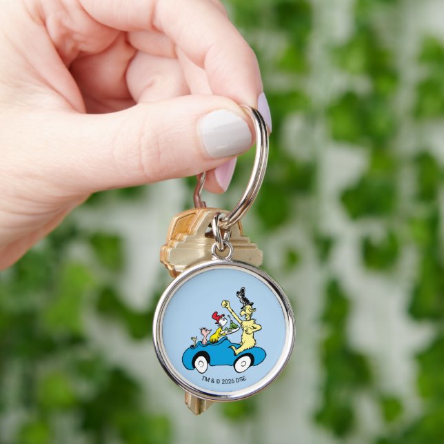 Dr. Seuss Green Eggs and Ham Characters in Car Keychain (Hand)