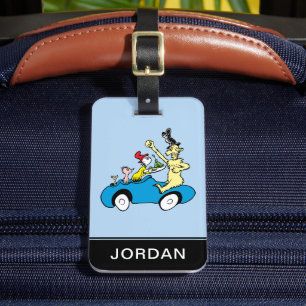 Dr. Seuss Green Eggs and Ham Characters in Car Luggage Tag