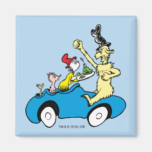 Dr. Seuss Green Eggs and Ham Characters in Car Magnet