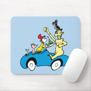 Dr. Seuss Green Eggs and Ham Characters in Car Mouse Pad