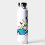 Dr. Seuss Green Eggs and Ham Characters in Car Water Bottle<br><div class="desc">This officially licensed Dr. Seuss merchandise features a classic illustration from the beloved book, Green Eggs and Ham. The design showcases the persistent Sam-I-Am offering his famous green eggs and ham on a platter to the frustrated Guy-Am-I. They are depicted riding together in a whimsical car, accompanied by a small...</div>