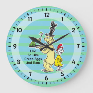 Dr. Seuss   Green Eggs and Ham   Friend & Sam-I-Am Large Clock