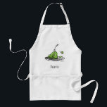 Dr. Seuss | Green Eggs and Ham Standard Apron<br><div class="desc">This officially licensed Dr. Seuss design features a fun, classic illustration of the iconic green eggs and ham on a platter. The artwork highlights the famous green ham with a fork resting inside, alongside the bouncing green eggs, and is finished with the simple word "ham" and the authentic Dr. Seuss...</div>