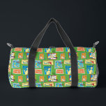 Dr. Seuss Green Eggs and Ham Story Quotes Duffle Bag<br><div class="desc">This fun Dr. Seuss design features a colourful repeating pattern set against a bright green background. It highlights classic scenes and quotes from the book Green Eggs and Ham in framed, comic-style panels. The artwork includes familiar illustrations of Sam-I-Am, Guy-Am-I, and famous phrases like "I do not like green eggs...</div>