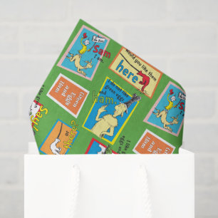 Dr. Seuss Green Eggs and Ham Story Quotes Tissue Paper