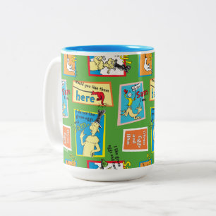 Dr. Seuss Green Eggs and Ham Story Quotes Two-Tone Coffee Mug
