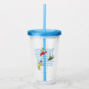 Dr. Seuss   Green Eggs And Ham Storybook Pattern Acrylic Tumbler