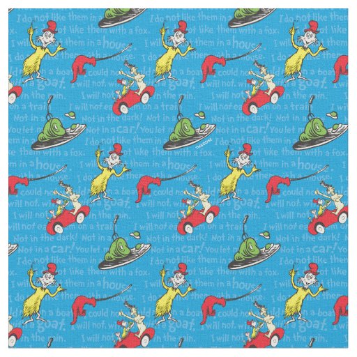 Dr. Seuss | Green Eggs And Ham Storybook Pattern Fabric