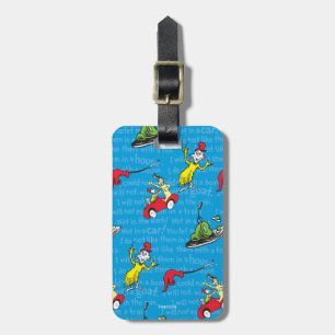 Dr. Seuss   Green Eggs And Ham Storybook Pattern Luggage Tag