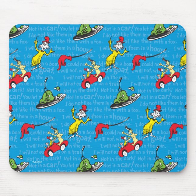 Dr. Seuss | Green Eggs And Ham Storybook Pattern Mouse Pad (Front)