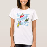 Dr. Seuss | Green Eggs And Ham Storybook Pattern T-Shirt<br><div class="desc">Don't knock it until you try it, you might just like it! GREEN EGGS AND HAM is a classic Dr. Seuss story where Sam-I-Am tries to get his friend to try some green eggs and ham, and he does indeed end up loving them. Check out Sam-I-Am holding up a sign...</div>