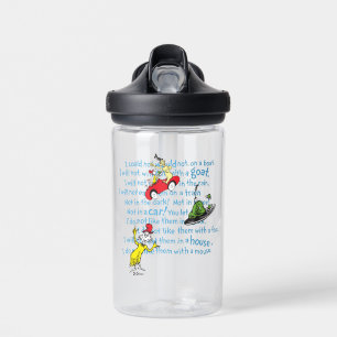 Dr. Seuss   Green Eggs And Ham Storybook Pattern Water Bottle