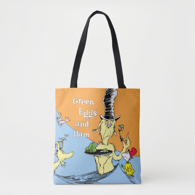 Dr. Seuss Green Eggs & Ham Water Scene Tote Bag (Front)