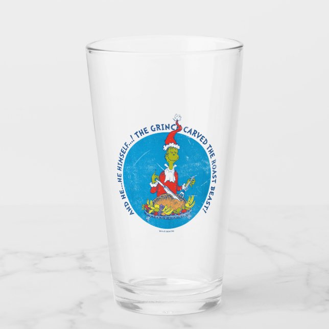 Dr. Seuss | Grinch | Christmas Roast Beast Glass (Front)