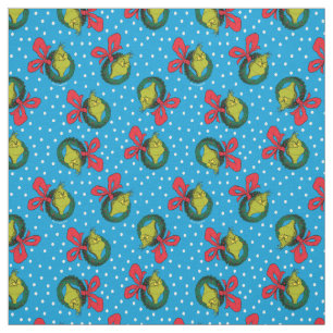 Dr. Seuss   Grinch   Christmas Wreath Pattern Fabric