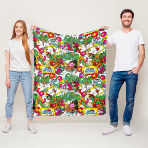 Dr. Seuss   Grinch Colourful Pattern Fleece Blanket