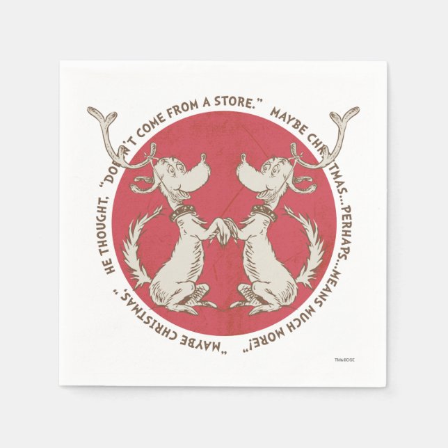 Dr. Seuss | Grinch | Max - Christmas Quote Napkin (Front)
