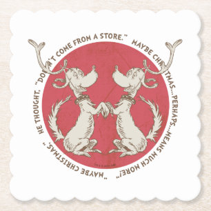 Dr. Seuss   Grinch   Max - Christmas Quote Paper Coaster