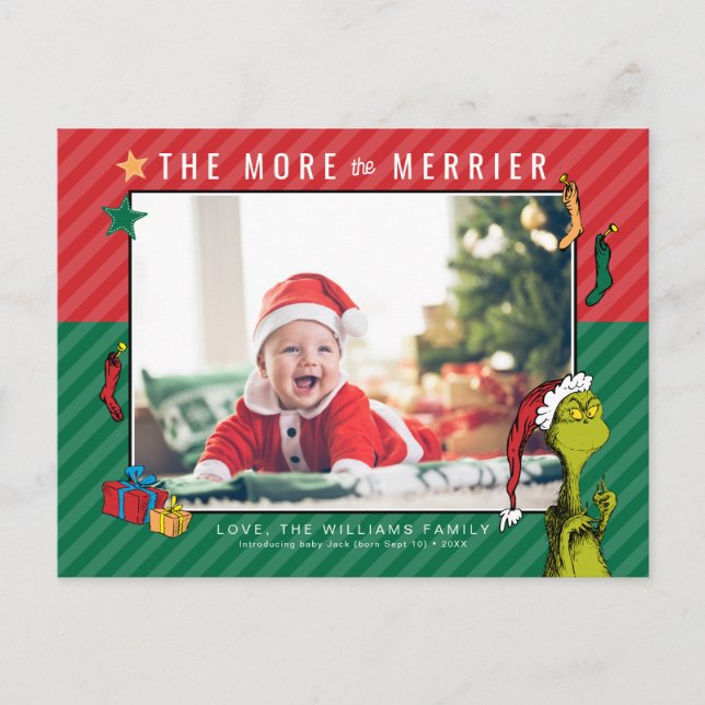 Dr. Seuss | Grinch New Baby Photo Holiday (Front)