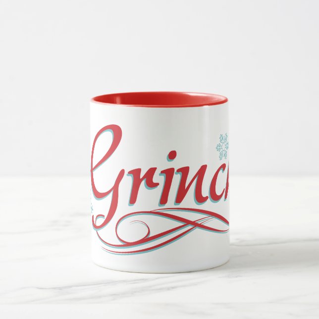 Dr. Seuss | Grinch - Red and Blue Script Mug (Center)