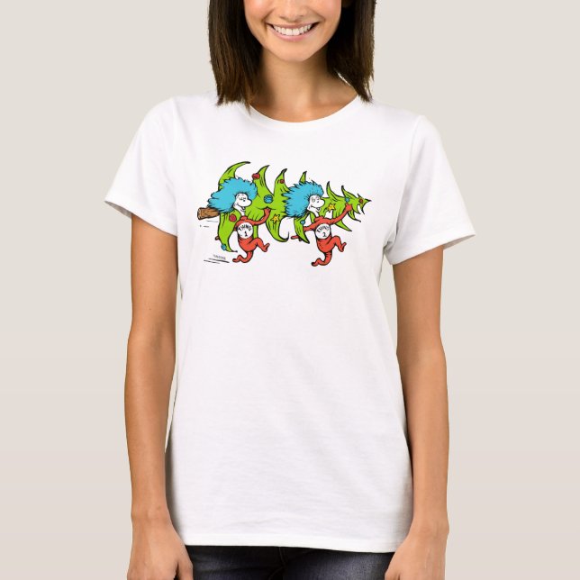 Dr. Seuss | Grinch | Thing One Thing Two Christmas T-Shirt (Front)