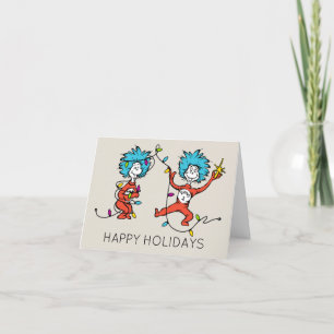 Dr. Seuss   Grinch   Thing One Thing Two Dancing Holiday Card