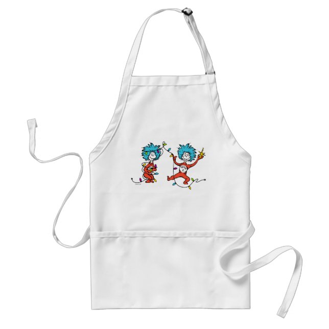 Dr. Seuss | Grinch | Thing One & Thing Two Dancing Standard Apron (Front)