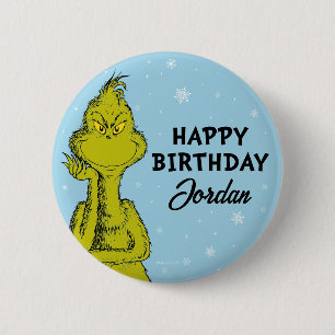 Dr. Seuss   Grinch Winter Birthday 2 Inch Round Button