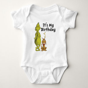 Dr. Seuss   Grinch Winter Birthday Baby Bodysuit