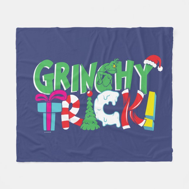 Dr. Seuss | Grinchy Trick Fleece Blanket (Front (Horizontal))
