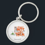 Dr. Seuss Guy-Am-I "I Do Not Like Them" Keychain<br><div class="desc">This design features Guy-Am-I from the classic Dr. Seuss story, Green Eggs and Ham. The character is shown looking stubbornly at a plate holding the famous meal while a large, bold text overlay reads "I DO NOT LIKE THEM." It is a fun, straightforward nod to one of the most recognizable...</div>