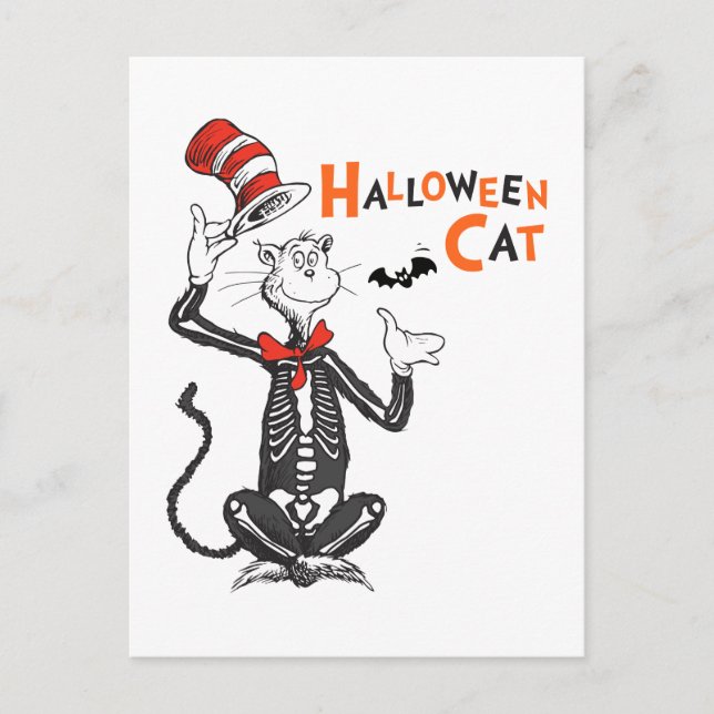 Dr. Seuss | Halloween Cat in the Hat Postcard (Front)