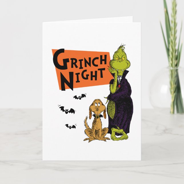 Dr. Seuss | Hallowen Grinch Night Graphic Card (Front)