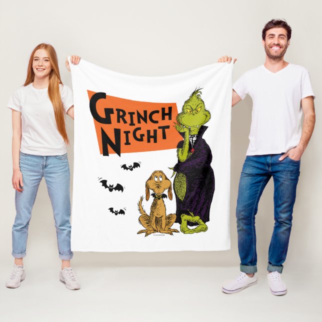 Dr. Seuss | Hallowen Grinch Night Graphic Fleece Blanket (In Situ)