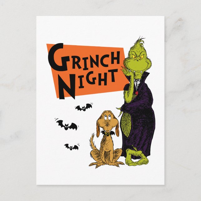 Dr. Seuss | Hallowen Grinch Night Graphic Postcard (Front)