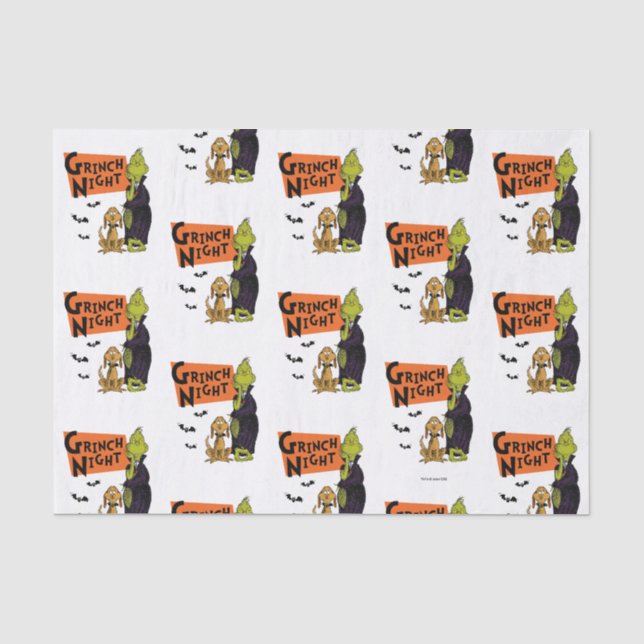 Dr. Seuss | Hallowen Grinch Night Graphic Tissue Paper (Front)