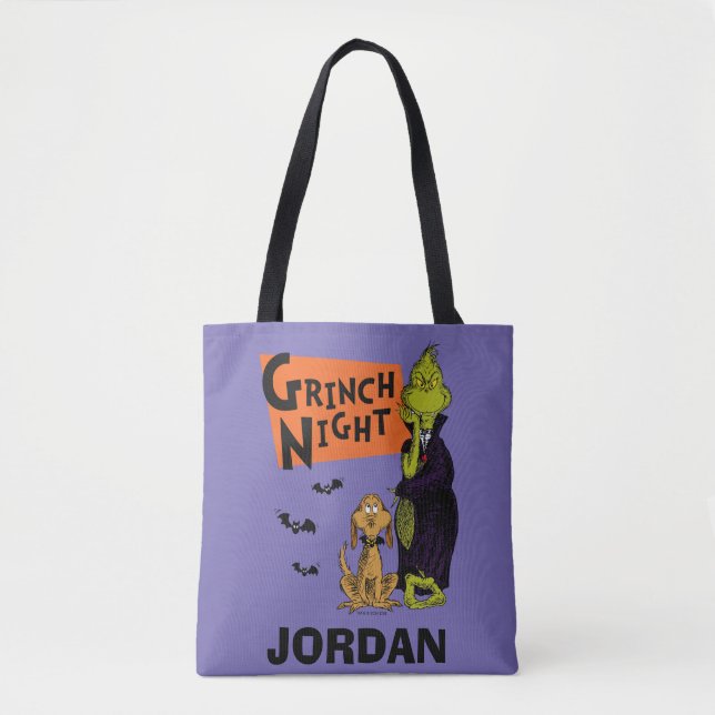 Dr. Seuss | Hallowen Grinch Night Graphic Tote Bag (Front)